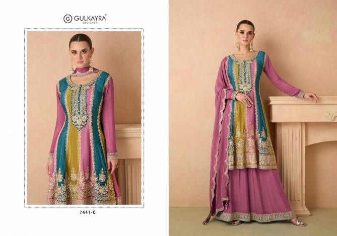 Izhar 7441 Colors By Gulkayra Real Chinon Wedding Salwar Suits Wholesale Clothing Suppliers In India